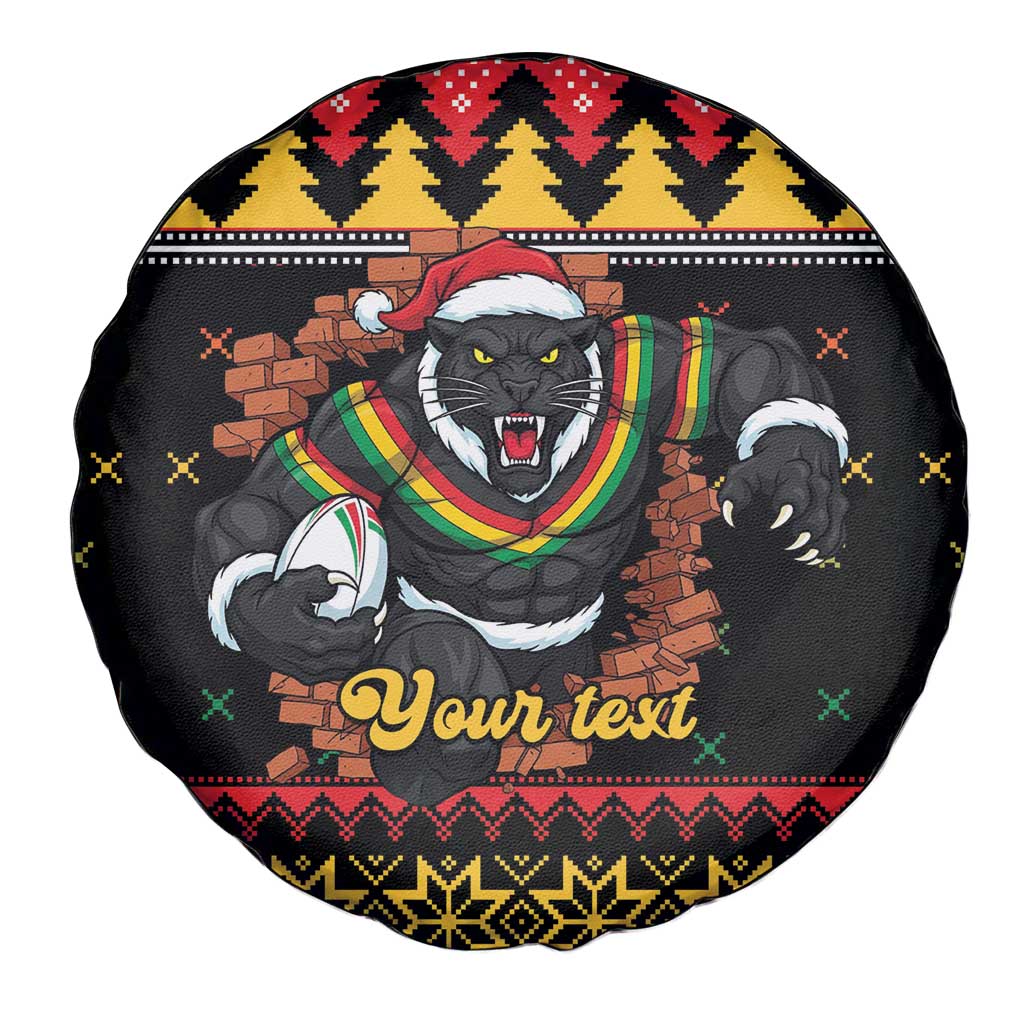 Merry Panther Roar Personalized Spare Tire Cover Christmas Rugby League Spirit - Aussie Hoodie