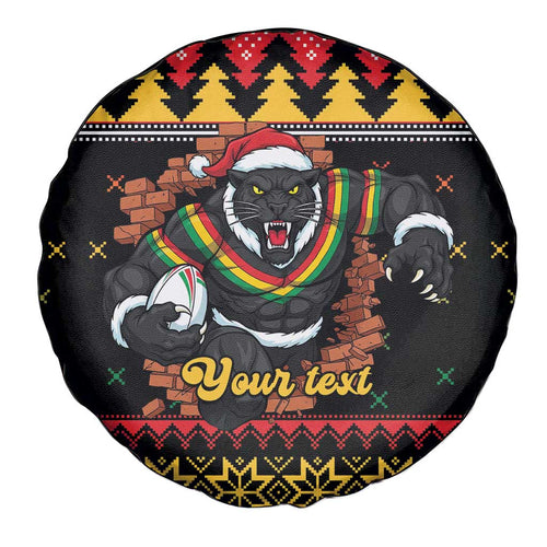 Merry Panther Roar Personalized Spare Tire Cover Christmas Rugby League Spirit - Aussie Hoodie