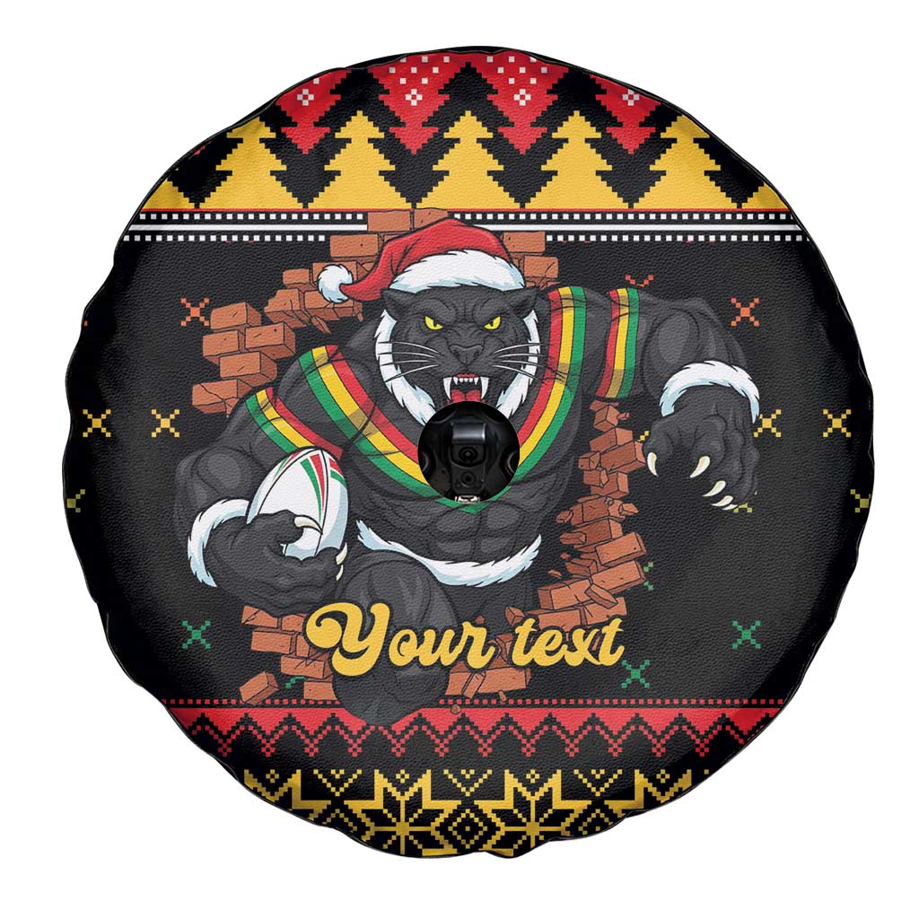 Merry Panther Roar Personalized Spare Tire Cover Christmas Rugby League Spirit - Aussie Hoodie