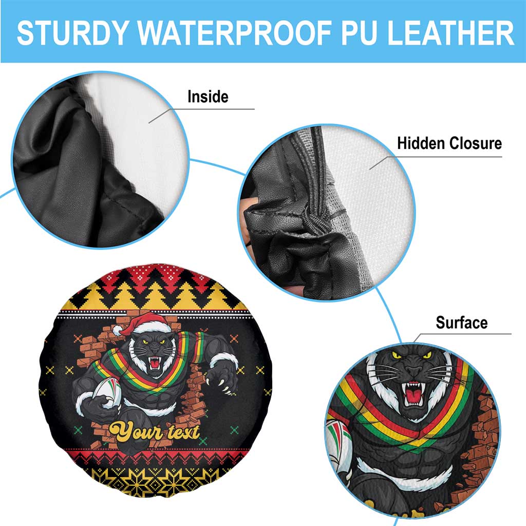 Merry Panther Roar Personalized Spare Tire Cover Christmas Rugby League Spirit - Aussie Hoodie