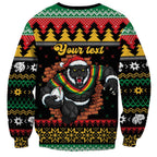Merry Panther Roar Personalized Sweatshirt Christmas Rugby League Spirit - Aussie Hoodie