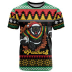 Merry Panther Roar Personalized T Shirt Christmas Rugby League Spirit - Aussie Hoodie