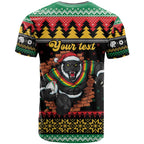 Merry Panther Roar Personalized T Shirt Christmas Rugby League Spirit - Aussie Hoodie