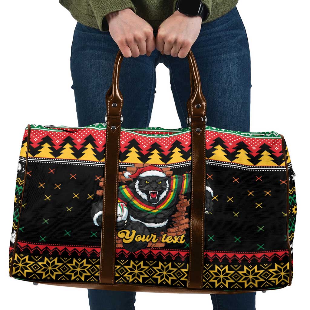 Merry Panther Roar Personalized Travel Bag Christmas Rugby League Spirit - Aussie Hoodie