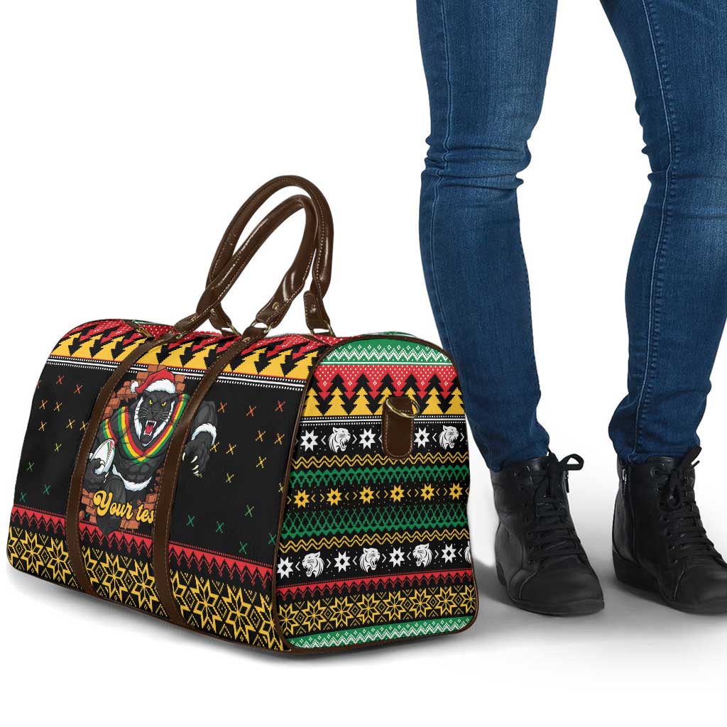 Merry Panther Roar Personalized Travel Bag Christmas Rugby League Spirit - Aussie Hoodie