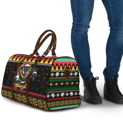 Merry Panther Roar Personalized Travel Bag Christmas Rugby League Spirit - Aussie Hoodie