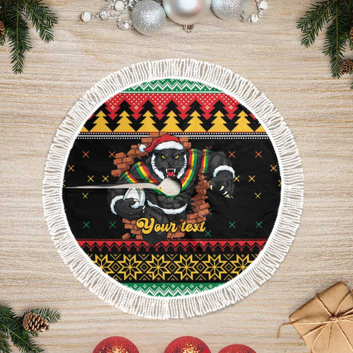 Merry Panther Roar Personalized Tree Skirt Christmas Rugby League Spirit - Aussie Hoodie
