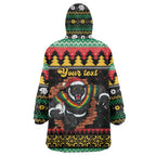 Merry Panther Roar Personalized Wearable Blanket Hoodie Christmas Rugby League Spirit - Aussie Hoodie