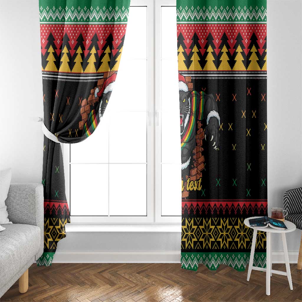 Merry Panther Roar Personalized Window Curtain Christmas Rugby League Spirit - Aussie Hoodie