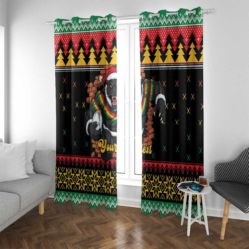 Merry Panther Roar Personalized Window Curtain Christmas Rugby League Spirit - Aussie Hoodie