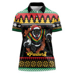 Merry Panther Roar Personalized Women Polo Shirt Christmas Rugby League Spirit - Aussie Hoodie