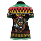 Merry Panther Roar Personalized Women Polo Shirt Christmas Rugby League Spirit - Aussie Hoodie