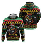 Merry Panther Roar Personalized Zip Hoodie Christmas Rugby League Spirit - Aussie Hoodie