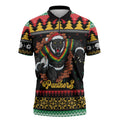 Merry Panther Roar Personalized Zipper Polo Shirt Christmas Rugby League Spirit - Aussie Hoodie