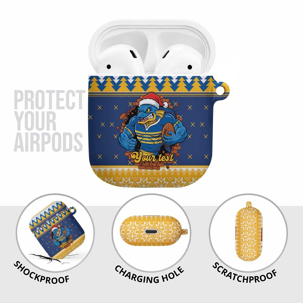 Parramatta Angry Eels Personalized AirPods Case Christmas Rugby League Spirit - Aussie Hoodie