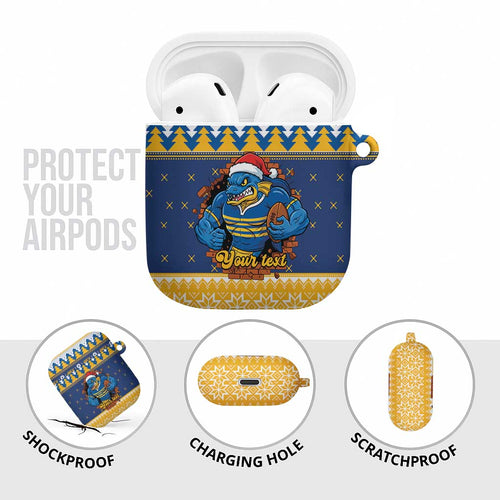 Parramatta Angry Eels Personalized AirPods Case Christmas Rugby League Spirit - Aussie Hoodie