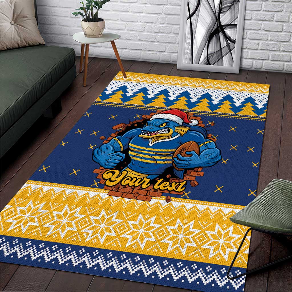 Parramatta Angry Eels Personalized Area Rug Christmas Rugby League Spirit - Aussie Hoodie