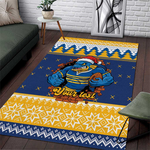 Parramatta Angry Eels Personalized Area Rug Christmas Rugby League Spirit - Aussie Hoodie