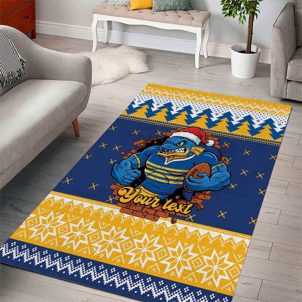 Parramatta Angry Eels Personalized Area Rug Christmas Rugby League Spirit - Aussie Hoodie