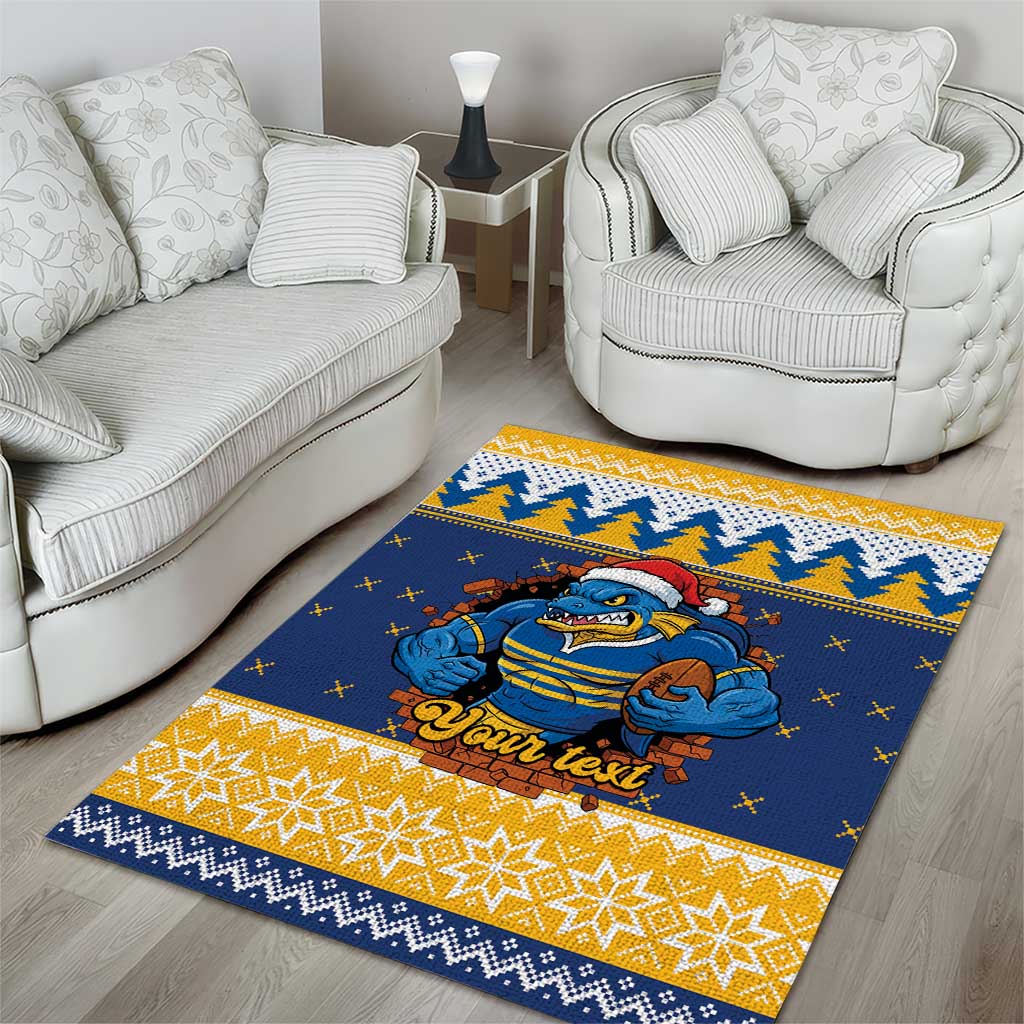 Parramatta Angry Eels Personalized Area Rug Christmas Rugby League Spirit - Aussie Hoodie