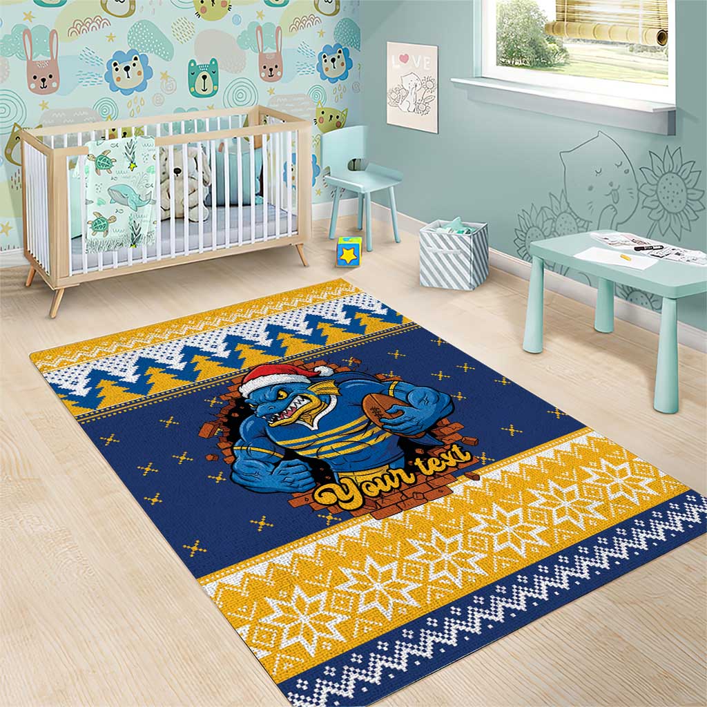 Parramatta Angry Eels Personalized Area Rug Christmas Rugby League Spirit - Aussie Hoodie