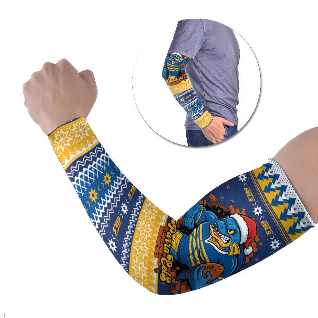 Parramatta Angry Eels Personalized Arm Sleeves Christmas Rugby League Spirit - Aussie Hoodie