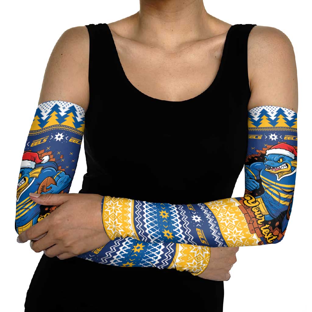 Parramatta Angry Eels Personalized Arm Sleeves Christmas Rugby League Spirit - Aussie Hoodie