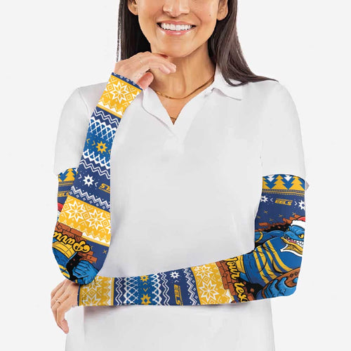 Parramatta Angry Eels Personalized Arm Sleeves Christmas Rugby League Spirit - Aussie Hoodie
