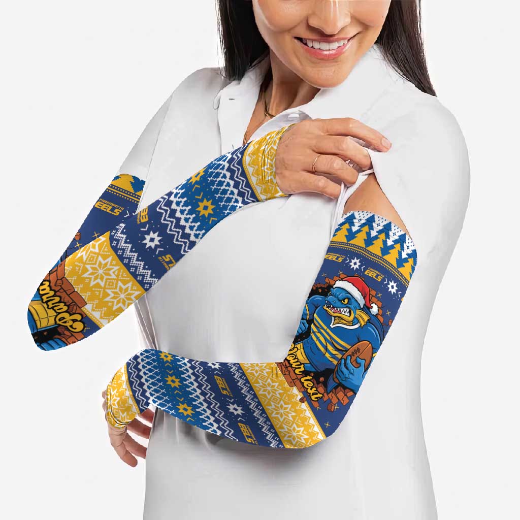 Parramatta Angry Eels Personalized Arm Sleeves Christmas Rugby League Spirit - Aussie Hoodie