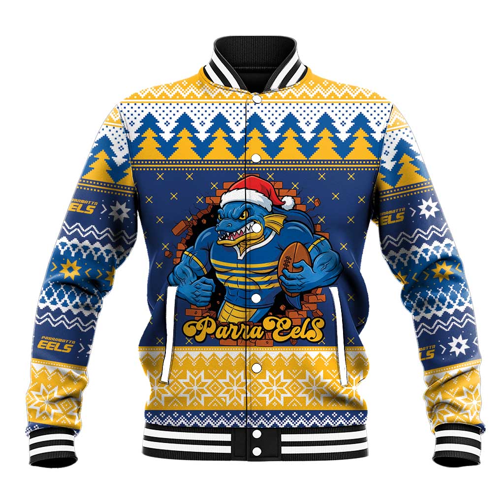 Parramatta Angry Eels Personalized Baseball Jacket Christmas Rugby League Spirit - Aussie Hoodie