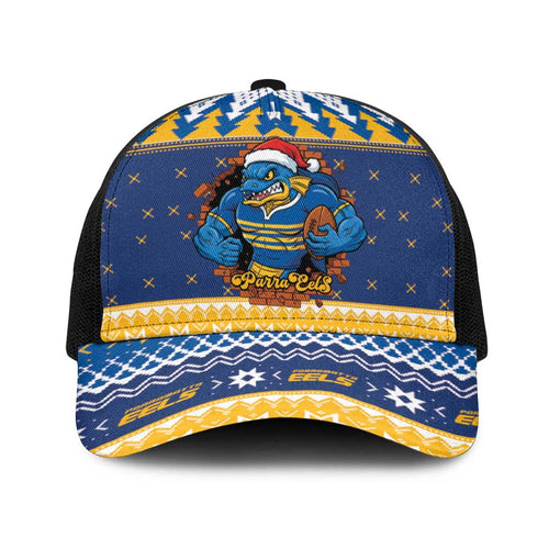 Parramatta Angry Eels Baseball Net Cap Christmas Rugby League Spirit - Aussie Hoodie