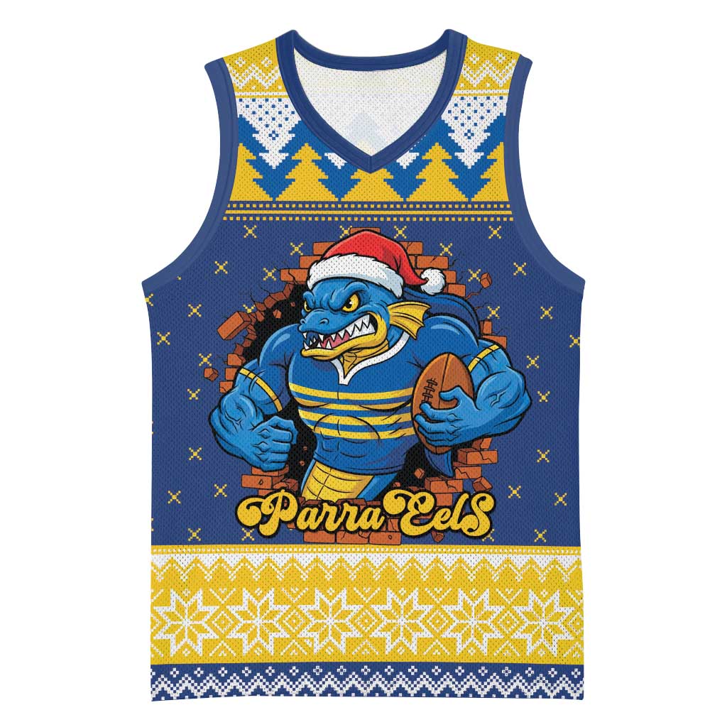 Parramatta Angry Eels Personalized Basketball Jersey Christmas Rugby League Spirit - Aussie Hoodie