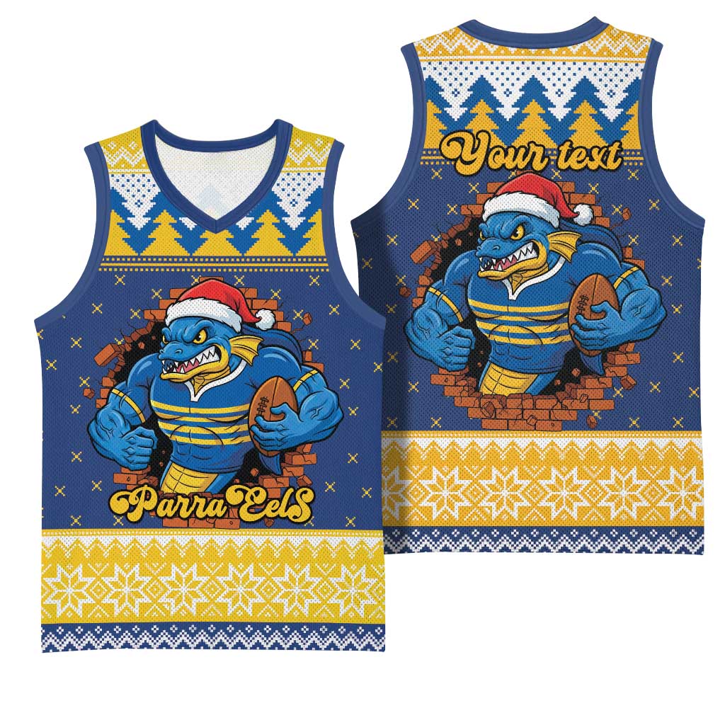 Parramatta Angry Eels Personalized Basketball Jersey Christmas Rugby League Spirit - Aussie Hoodie