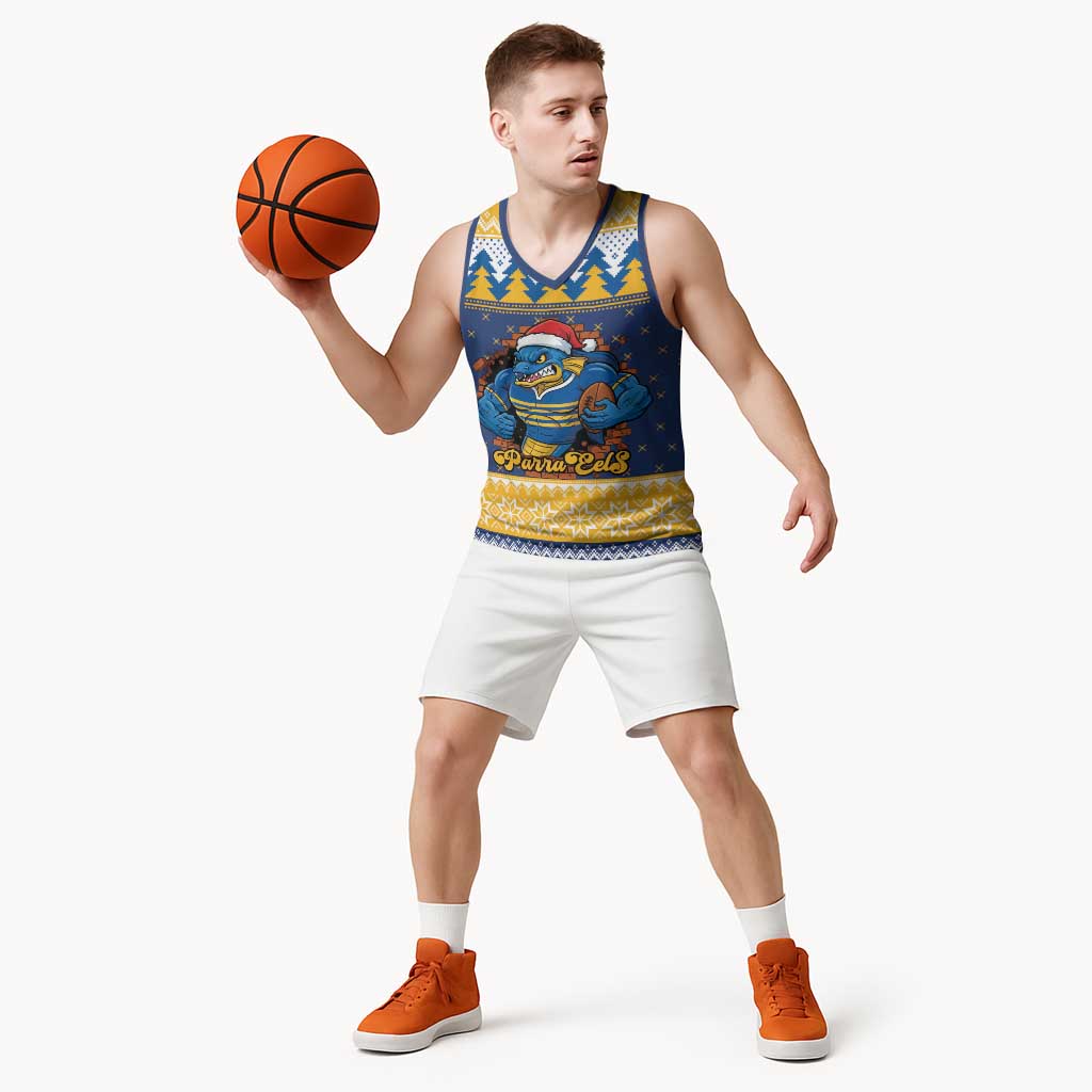 Parramatta Angry Eels Personalized Basketball Jersey Christmas Rugby League Spirit - Aussie Hoodie