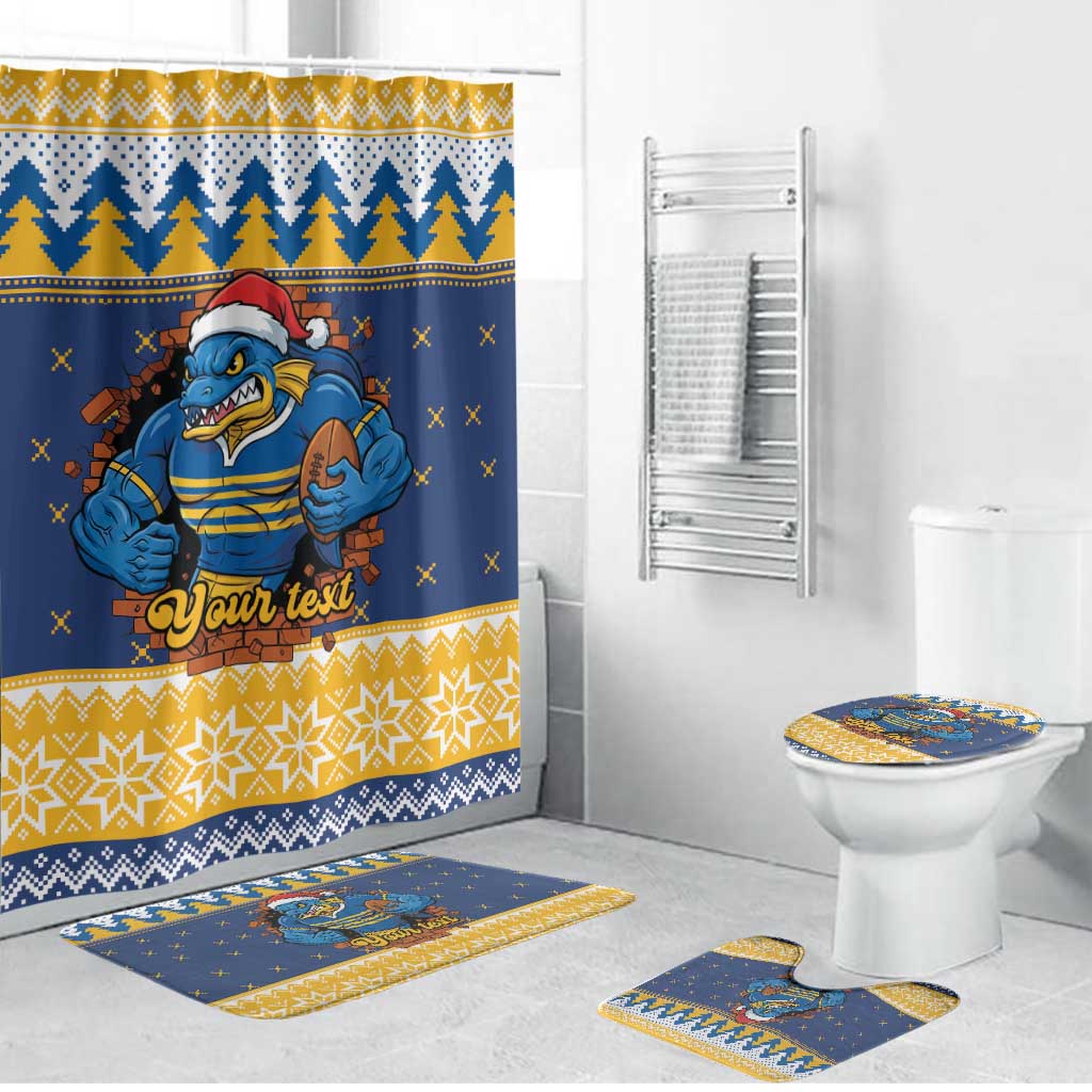 Parramatta Angry Eels Personalized Bathroom Set Christmas Rugby League Spirit - Aussie Hoodie