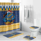 Parramatta Angry Eels Personalized Bathroom Set Christmas Rugby League Spirit - Aussie Hoodie