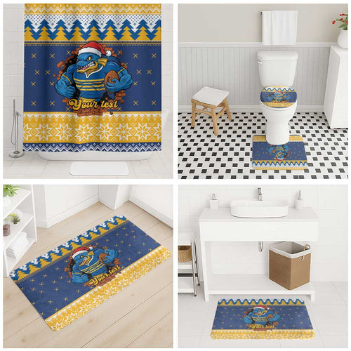 Parramatta Angry Eels Personalized Bathroom Set Christmas Rugby League Spirit - Aussie Hoodie
