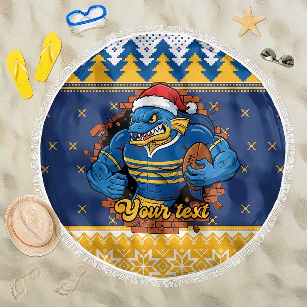 Parramatta Angry Eels Personalized Beach Blanket Christmas Rugby League Spirit - Aussie Hoodie
