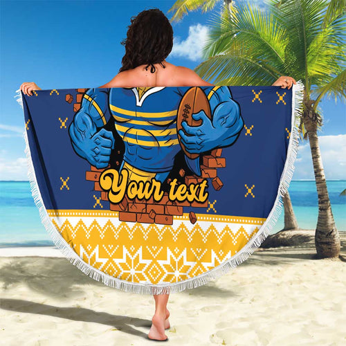 Parramatta Angry Eels Personalized Beach Blanket Christmas Rugby League Spirit - Aussie Hoodie