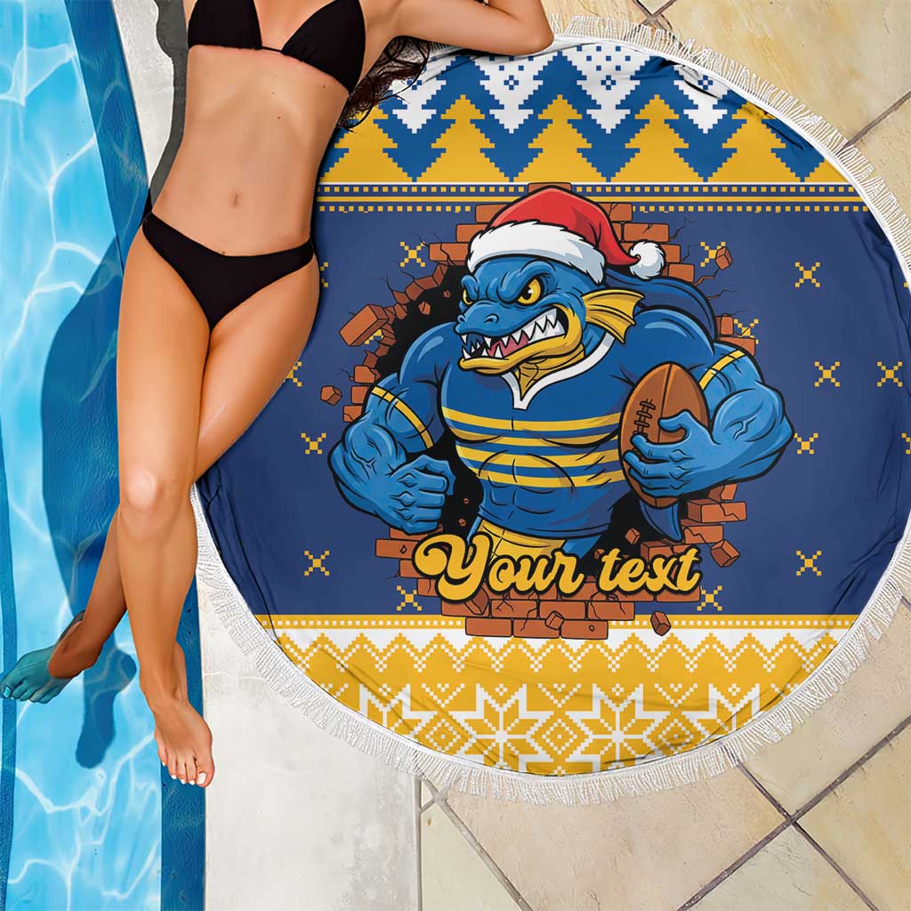 Parramatta Angry Eels Personalized Beach Blanket Christmas Rugby League Spirit - Aussie Hoodie