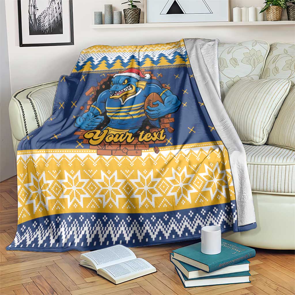 Parramatta Angry Eels Personalized Blanket Christmas Rugby League Spirit - Aussie Hoodie