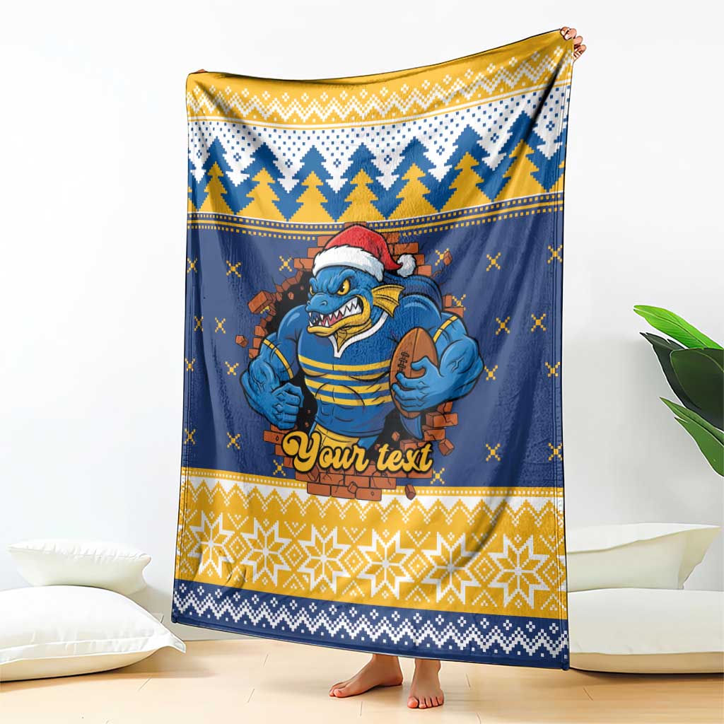 Parramatta Angry Eels Personalized Blanket Christmas Rugby League Spirit - Aussie Hoodie