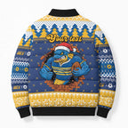 Parramatta Angry Eels Personalized Bomber Puffer Jacket Christmas Rugby League Spirit - Aussie Hoodie