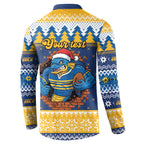 Parramatta Angry Eels Personalized Button Sweatshirt Christmas Rugby League Spirit - Aussie Hoodie