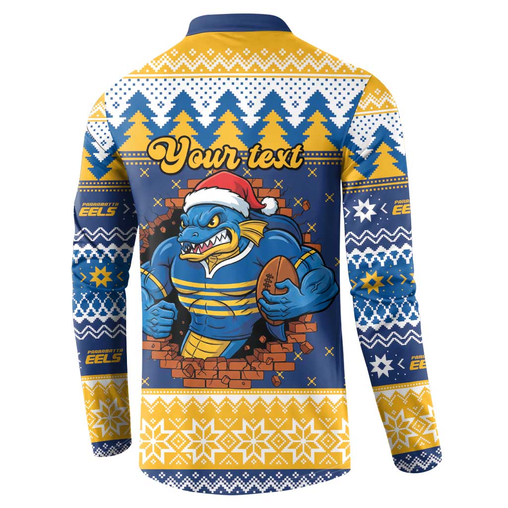Parramatta Angry Eels Personalized Button Sweatshirt Christmas Rugby League Spirit - Aussie Hoodie