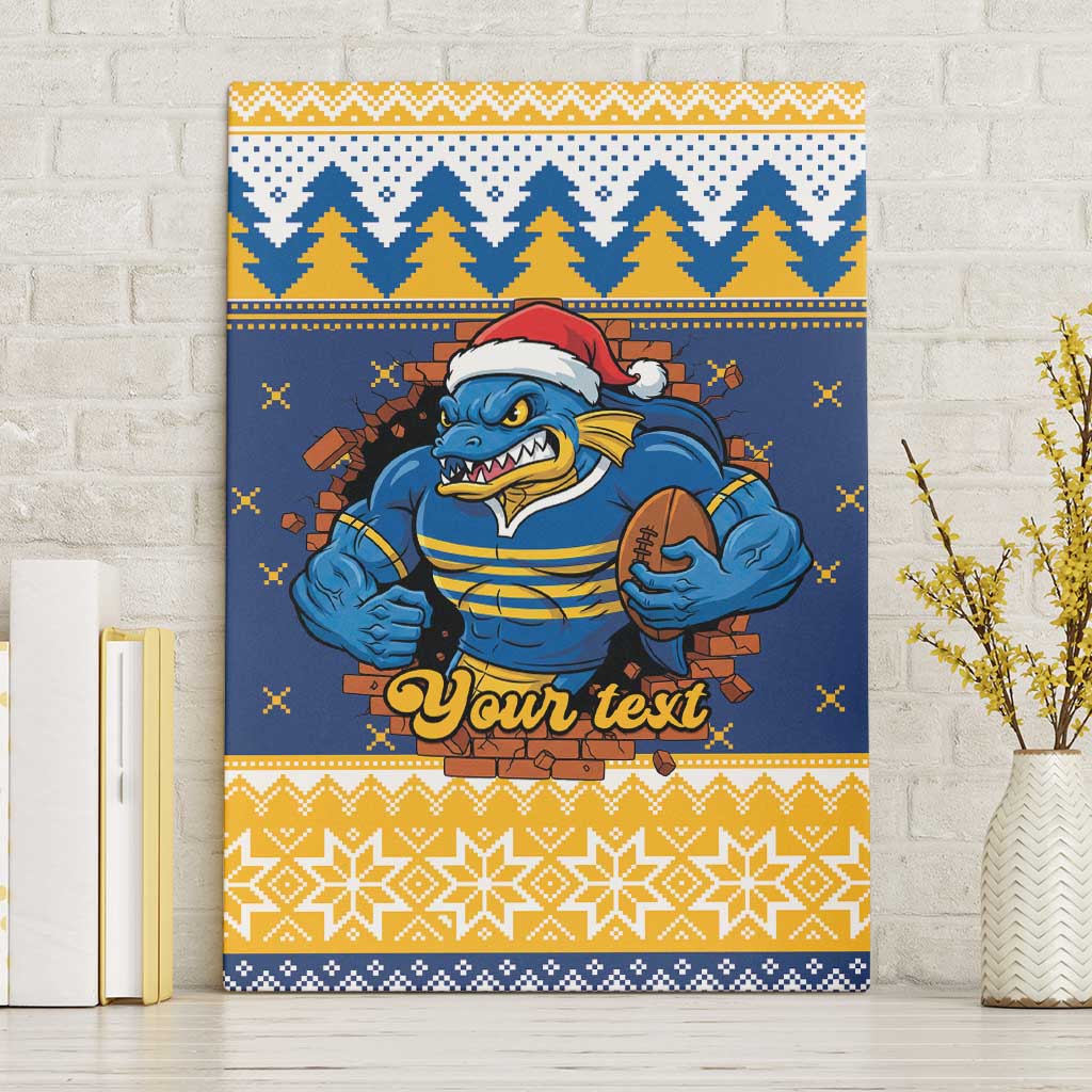 Parramatta Angry Eels Personalized Canvas Wall Art Christmas Rugby League Spirit - Aussie Hoodie