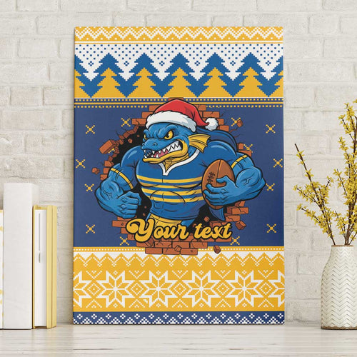 Parramatta Angry Eels Personalized Canvas Wall Art Christmas Rugby League Spirit - Aussie Hoodie