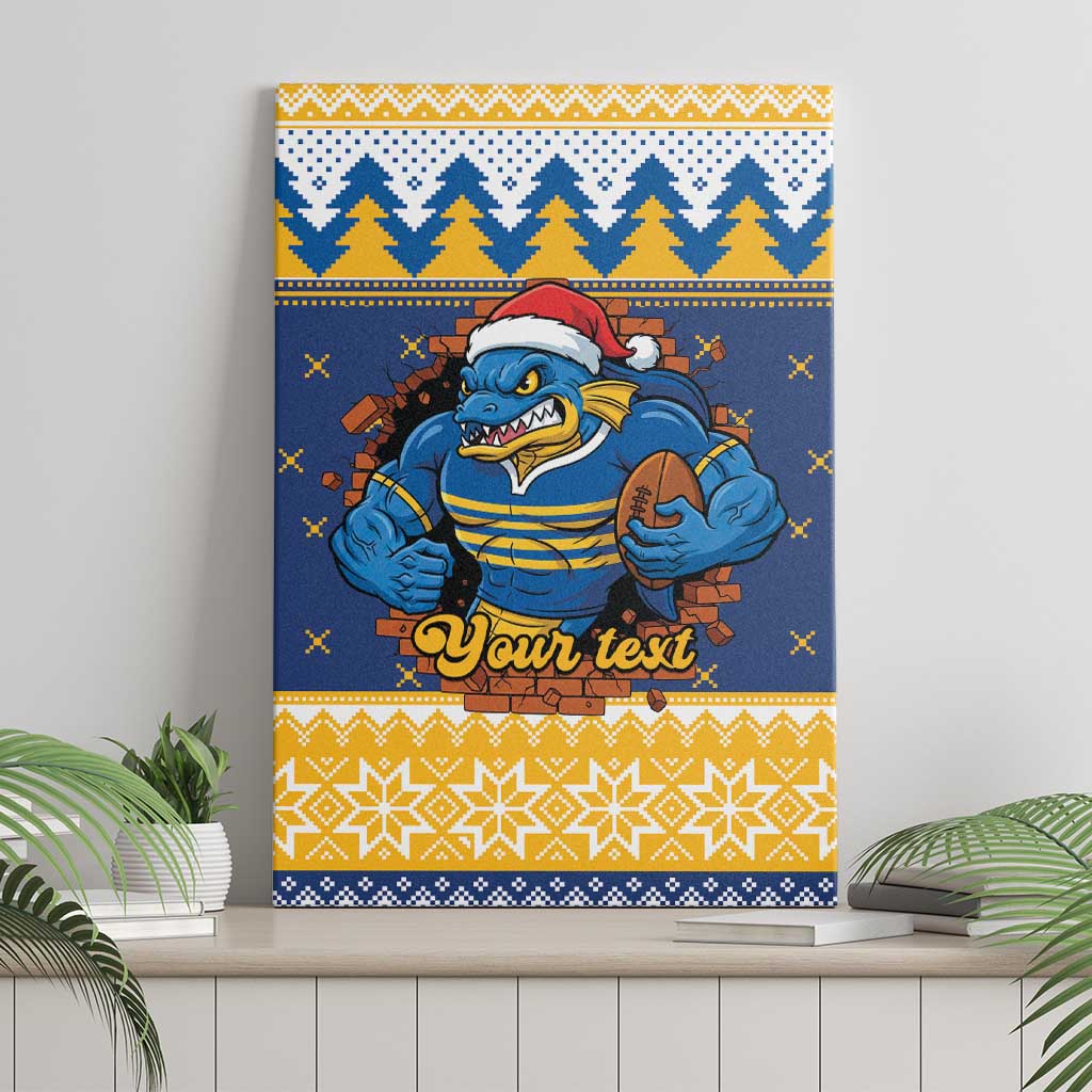 Parramatta Angry Eels Personalized Canvas Wall Art Christmas Rugby League Spirit - Aussie Hoodie
