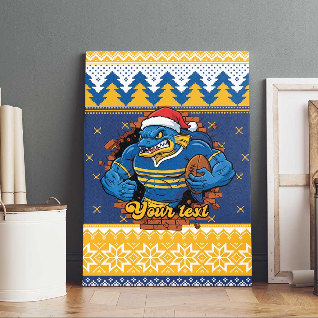 Parramatta Angry Eels Personalized Canvas Wall Art Christmas Rugby League Spirit - Aussie Hoodie