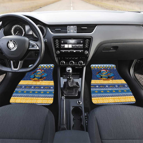 Parramatta Angry Eels Personalized Car Mats Christmas Rugby League Spirit - Aussie Hoodie